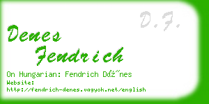 denes fendrich business card